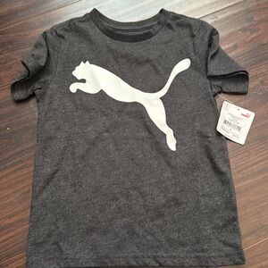 Puma Girls black heather speed pack‎ big cat graphic tee size large 6 NWT
